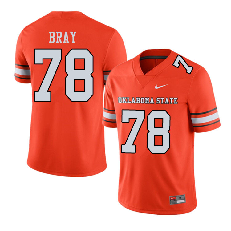 Men #78 Bryce Bray Oklahoma State Cowboys College Football Jerseys Sale-Alternate Orange
